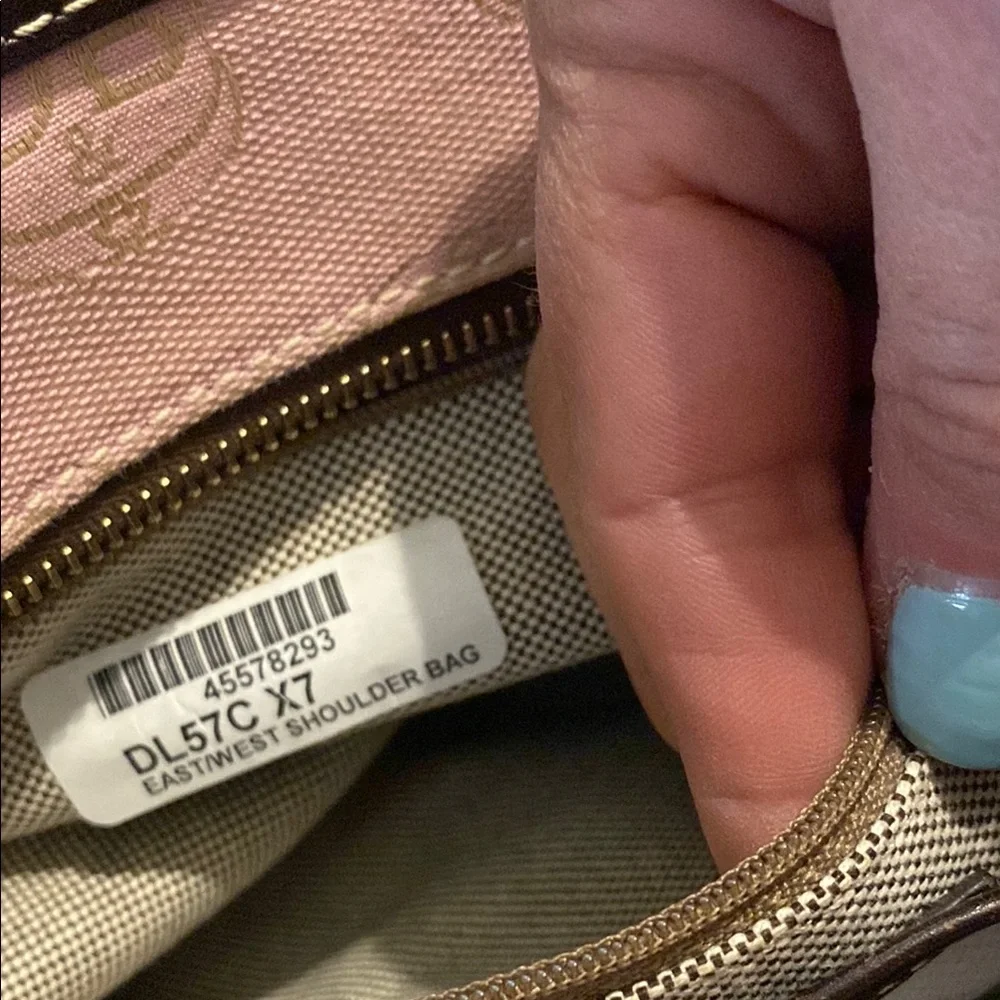 Dooney & Bourke Pink and Brown East/West Shoulder Bag - Picture 9 of 9